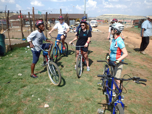 Our Guide and first stop in Soweto.